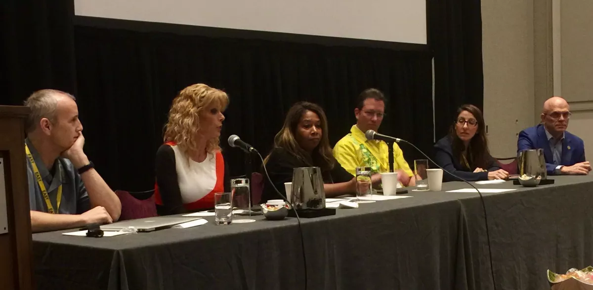 Dr. Sharona Ross speaking at the Multisociety Advanced Skills Training in Emergency Surgery Course