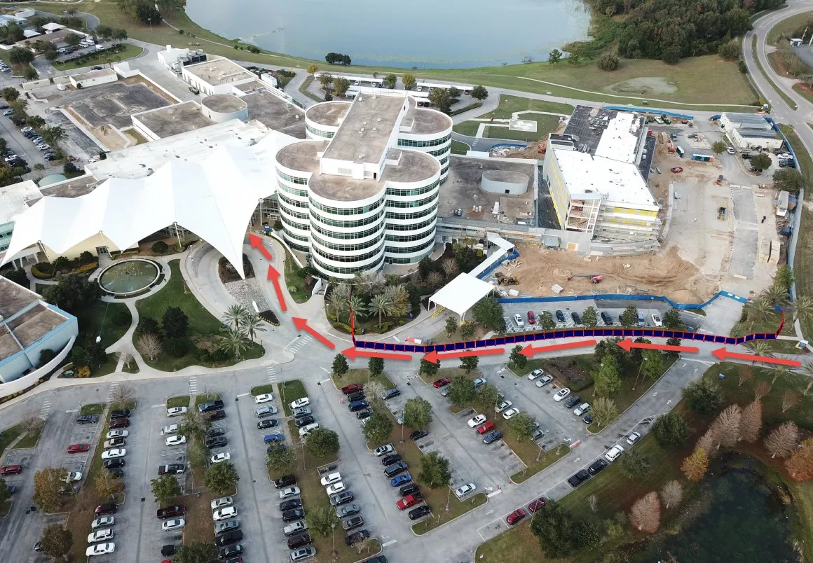 AdventHealth Waterman Temporary ER Entrance