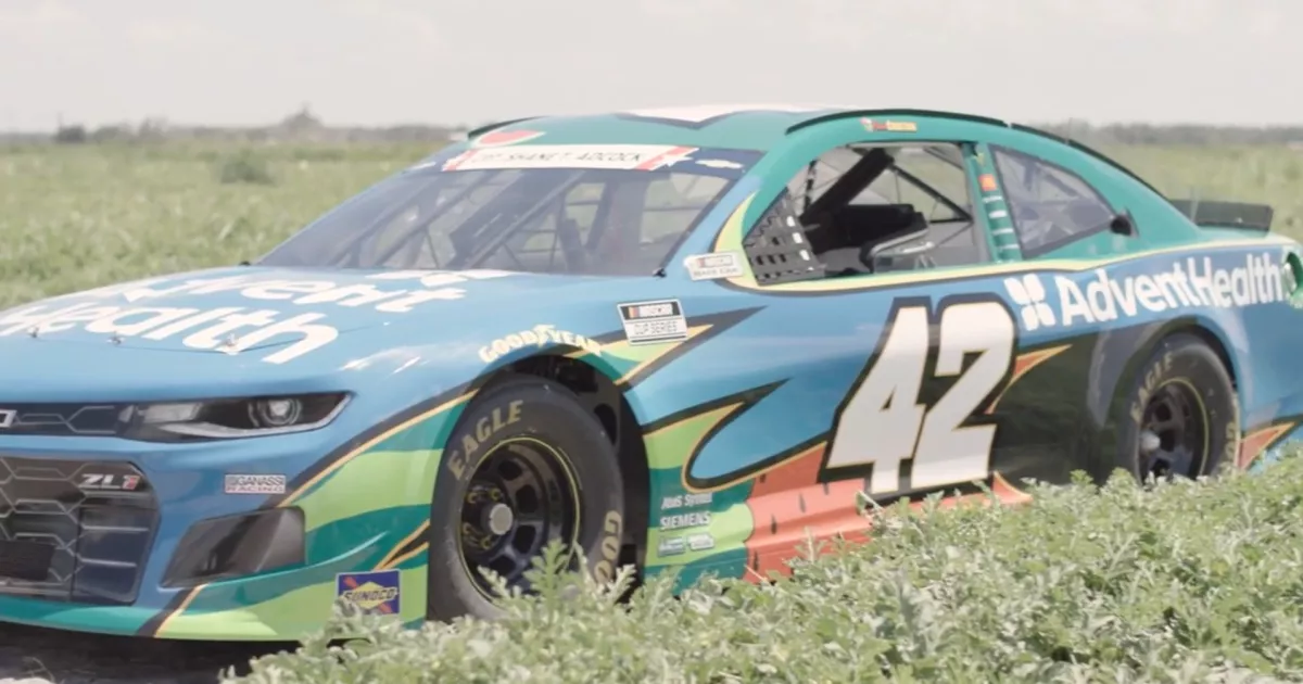 #42 AdventHealth racecar 