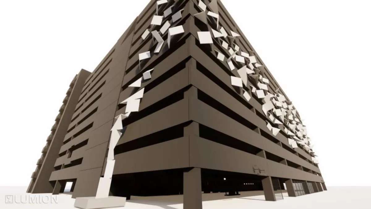 Rendering of Innovation Tower art installation project