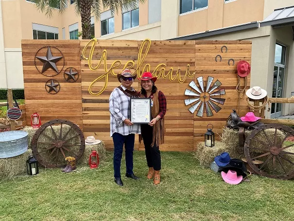 Sheila Ranking and Mayor of Kissimmee, Olga Gonzalez, with proclamation