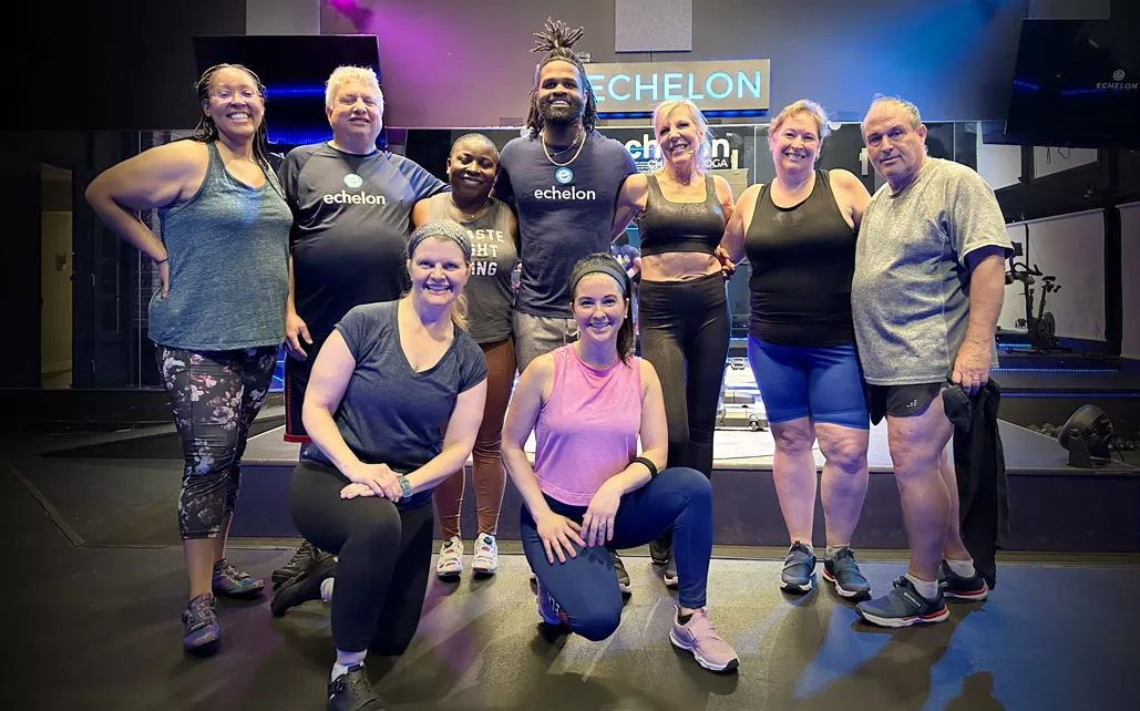 a group of exercise participants