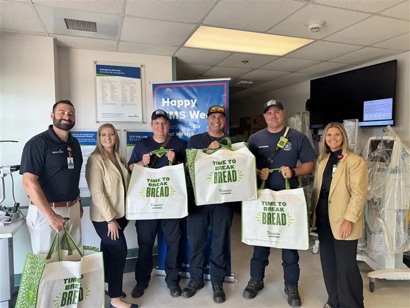 AdventHealth leaders provided gift cards and hot meals to EMS and Fire Stations in Polk County throughout the week to honor the groups for their partnership in helping care for the community.