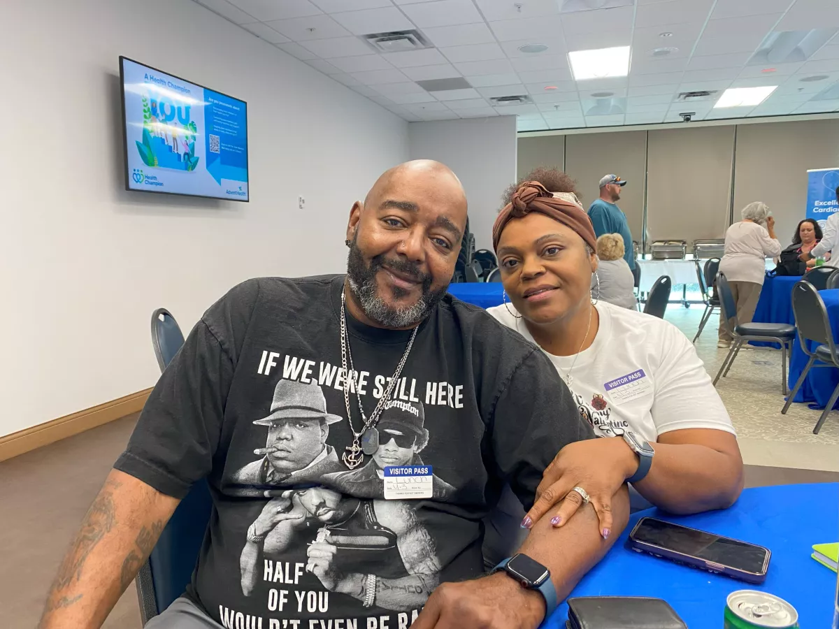 Curtis Bruce (pictured with his wife, Vera) was one of several cardiac rehab program graduates to speak about the care they received and how it's helped improve their lives.