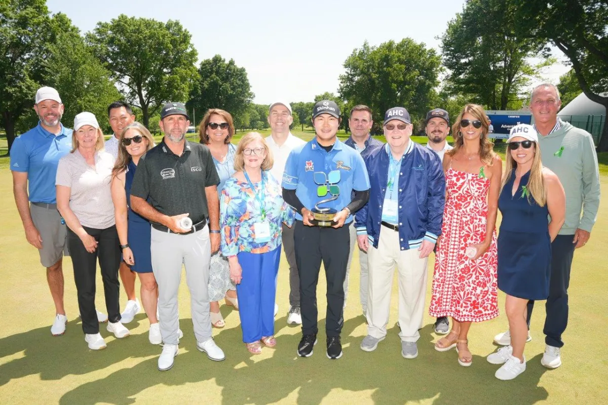 Group of people on a golf course