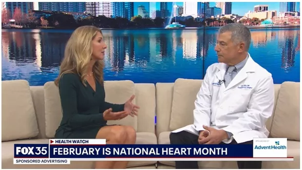 Dr. Gary Allen on Fox35 to discuss heart health and surgery