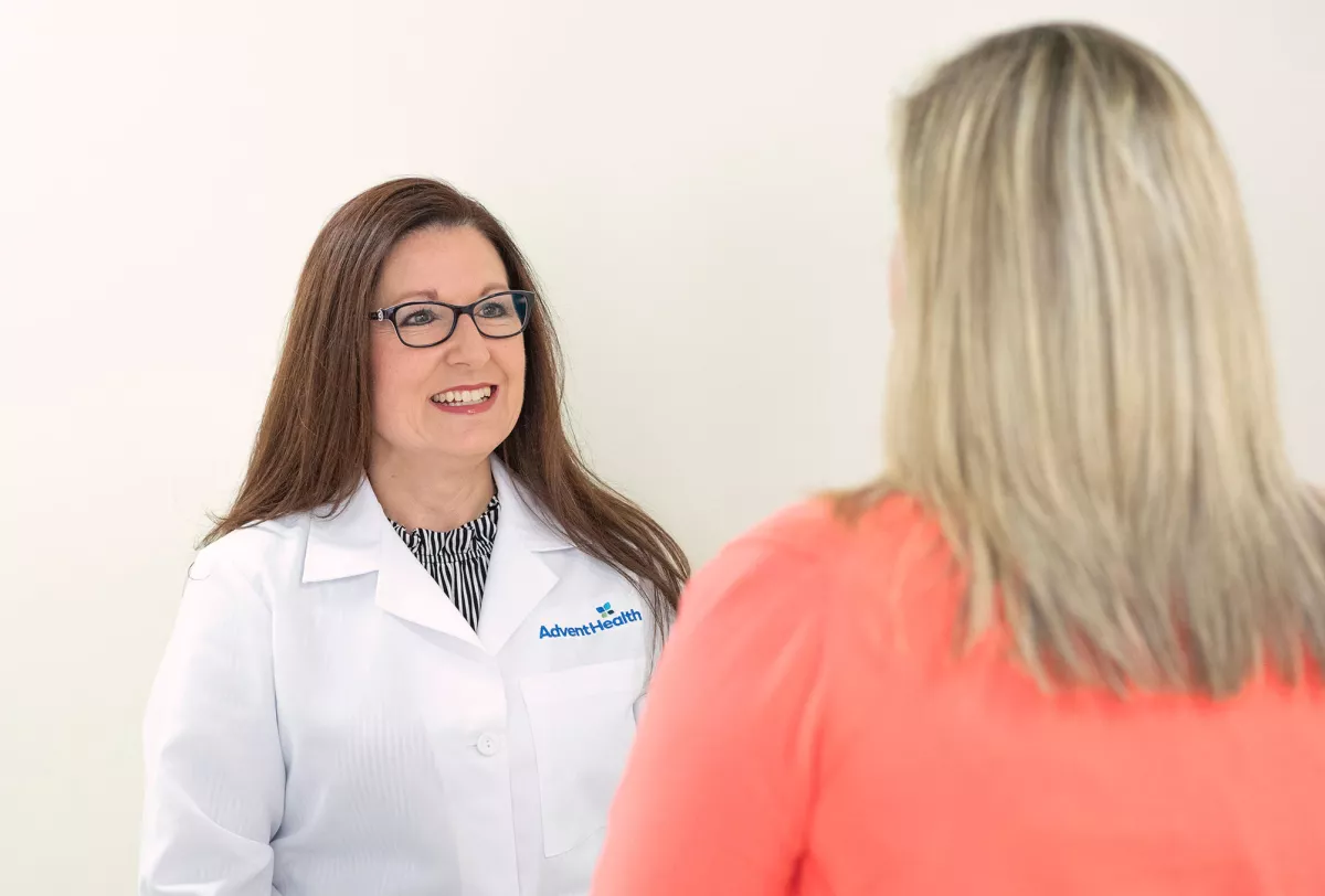 Doctor Marissa Gamble talking with someone