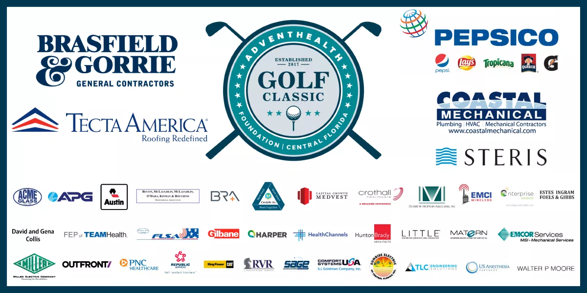 Event sponsors, AdventHealth Foundation Golf Classic