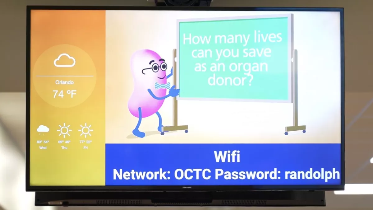 Video monitor in an Orange Co., FL tax collector's office