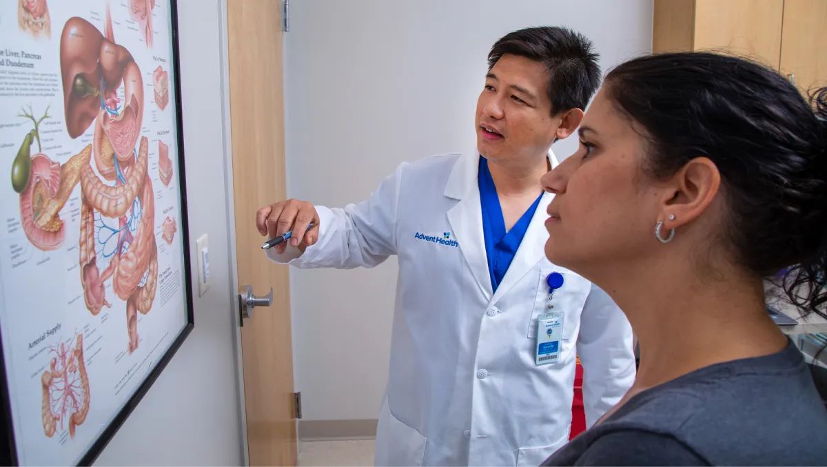 Dr. Sucandy and patient.