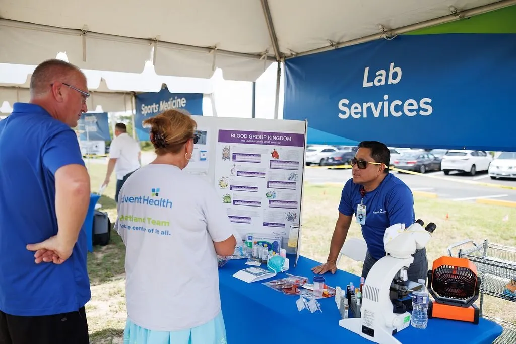 AdventHealth team members spoke to attendees about the care options available at AdventHealth Lake Placid, including local medical clinic offerings, inpatient services as well as outpatient services like imaging and lab services and sports medicine and rehab. (photo courtesy: Frank Branca/Infinity Reflections)