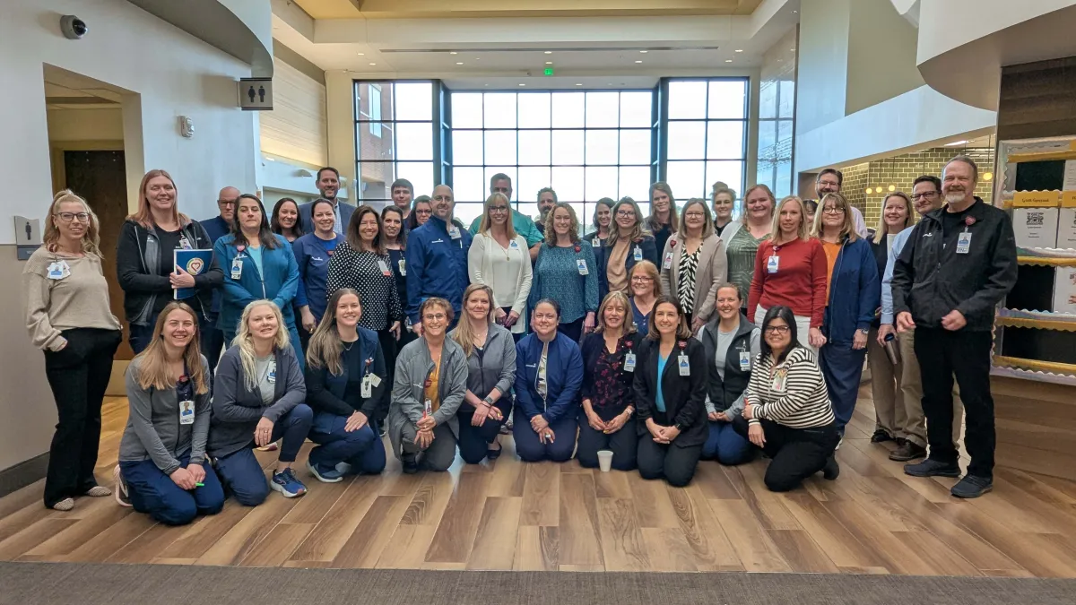 A group of nurses and leaders at AdventHealth Littleton
