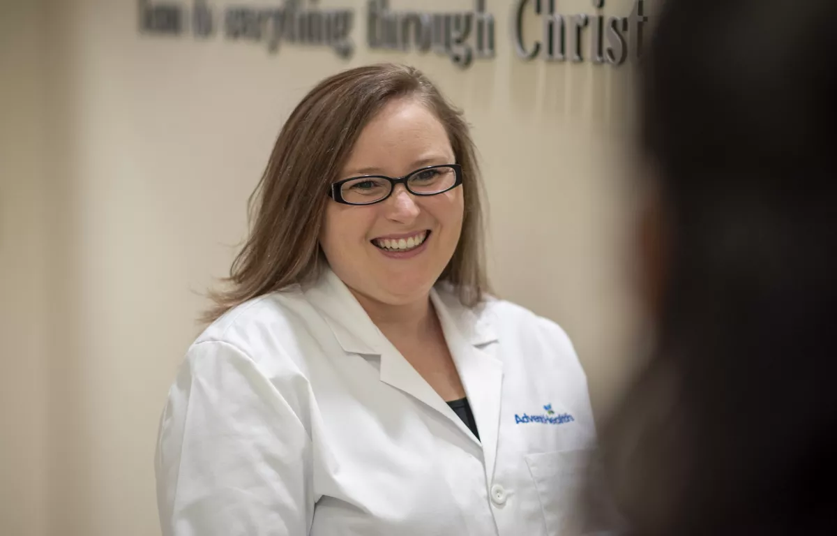 Marchele Center with patient