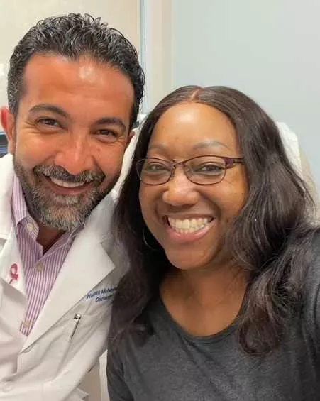 Williams with Dr. Wassim Mchayleh at AdventHealth Altamonte.