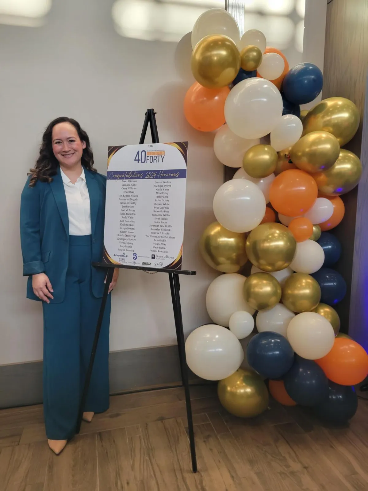 Khelsea Bauer is recognized during the Top 40 Under 40 award ceremony