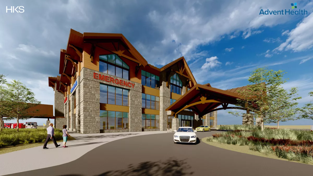 Rendering of the AdventHealth Aurora Highlands ER