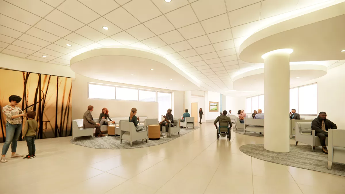 Rendering of AdventHealth Daytona Beach Expansion interior