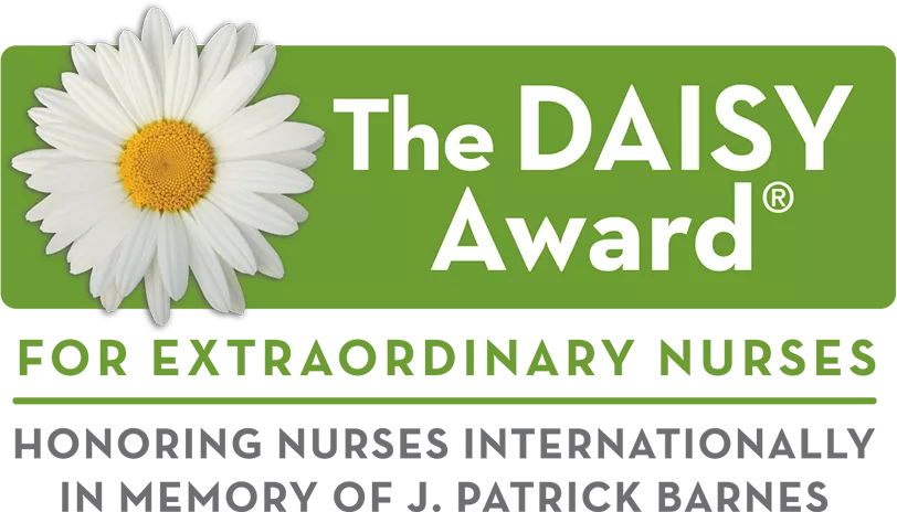 The Daisy Award Logo for Extraordinary Nurses in memory of J Patrick Barnes.