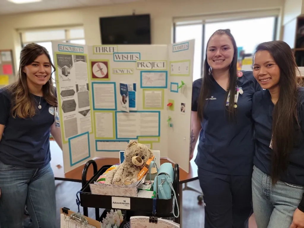 A photo of three nurses at AdventHealth Littleton