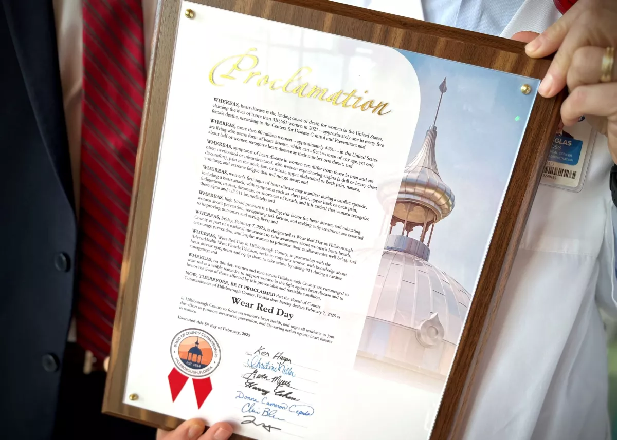 Wear Red Day Proclamation in Hillsborough County