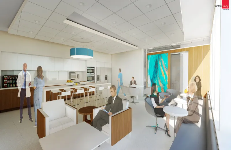 One of the staff lounges at The Taneja Center