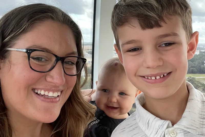 Stephanie Brown During Treatment with Her Children