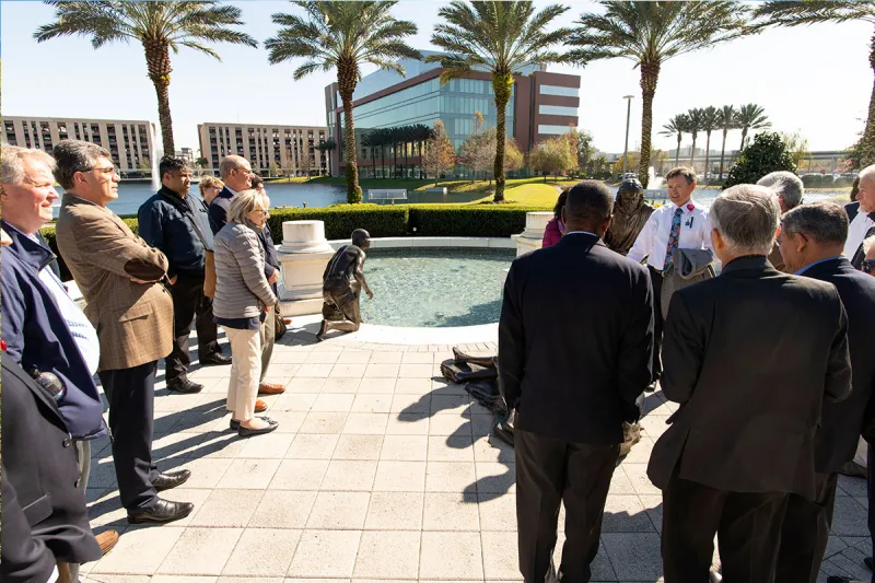 General Conference officers and executives travel to the organization’s corporate headquarters to learn about design thinking and innovation centers.