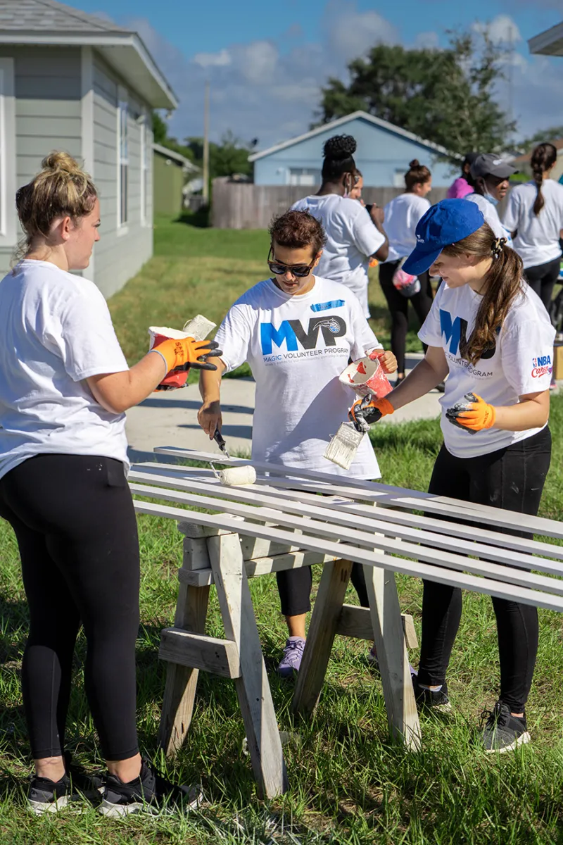 Magic Volunteer Program volunteers at a Habitat for Humanity Event.