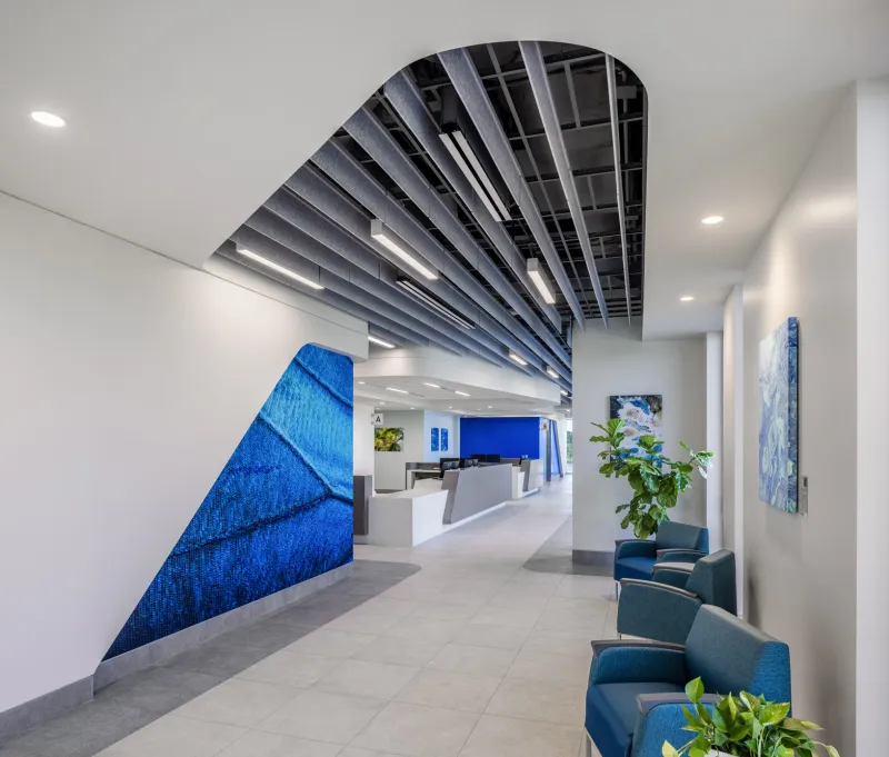 AdventHealth Care Pavilion Central Pasco front hallway.