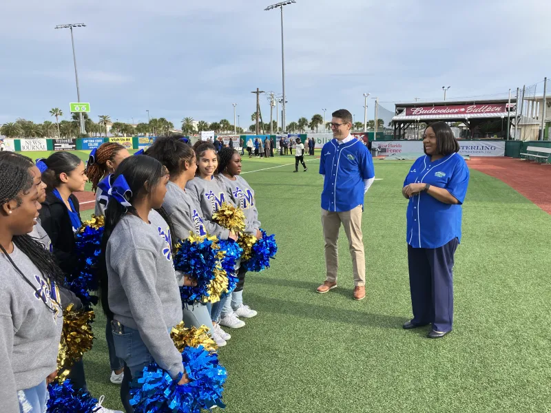 Mainland High School Cheerleaders Help AdventHealth and the Daytona Tortugas Celebrate