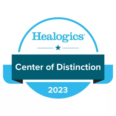 2023 Healogics® Center of Distinction for Wound Care badge.
