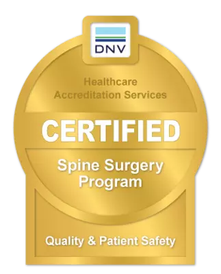 DNV Certified Spine Surgery Program badge.