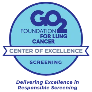 Certificate graphic of GO2 Foundation for Lung Cancer: Screening