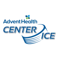 The logo of AdventHealth Center Ice