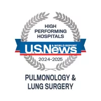 AdventHealth Orlando is recognized by U.S. News & World Report as a nationally rated leader in pulmonology and lung surgery.